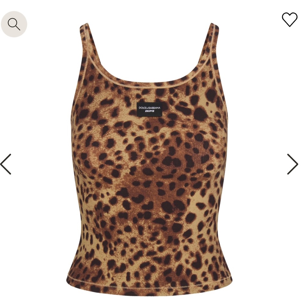 NWT Dolce Gabbana x Skims cotton rib scoop tank size small